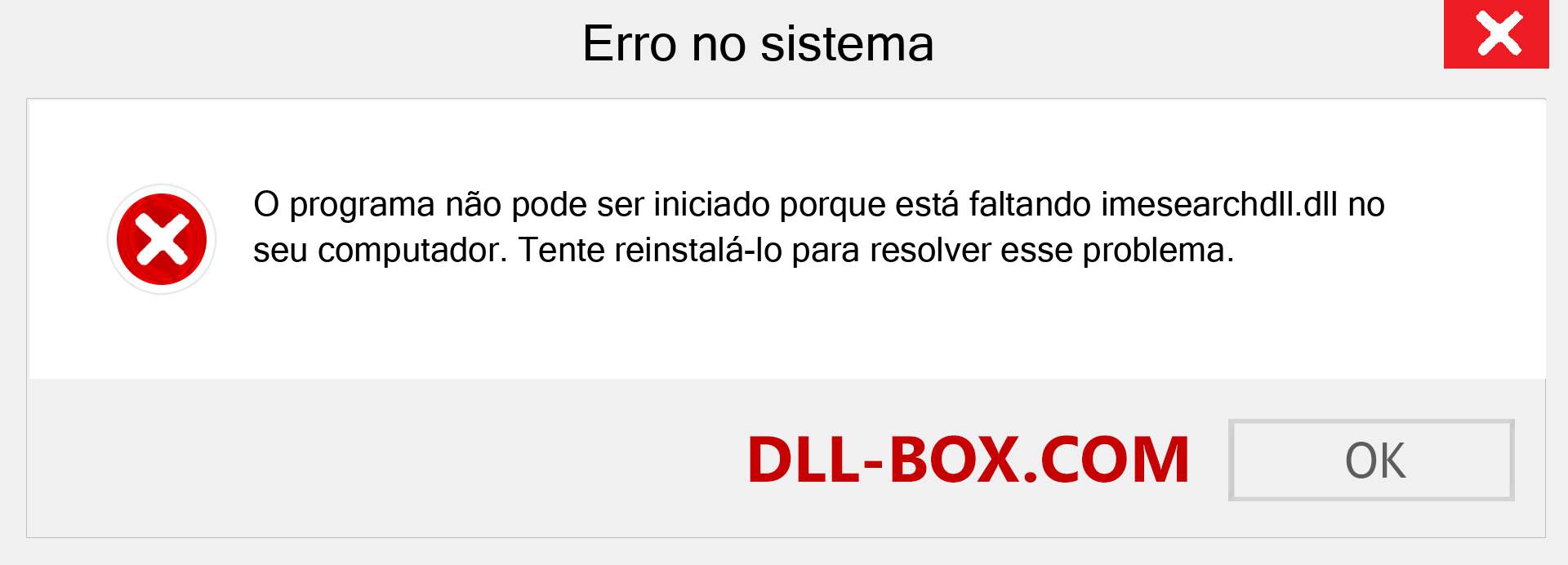 Arquivo imesearchdll.dll ausente ?. Download para Windows 7, 8, 10 - Correção de erro ausente imesearchdll dll no Windows, fotos, imagens